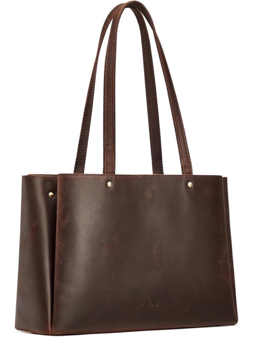 Stylish Genuine Leather Tote Bag for Women | Large Shoulder Handbag for Work